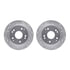 7512-59032 by DYNAMIC FRICTION COMPANY - Rotors-Drilled & Slotted-Silver w/ 5000 Advanced Brake Pads Incl Hdw