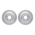 7512-59045 by DYNAMIC FRICTION COMPANY - Rotors-Drilled & Slotted-Silver w/ 5000 Advanced Brake Pads Incl Hdw