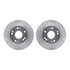 7512-59049 by DYNAMIC FRICTION COMPANY - Rotors-Drilled & Slotted-Silver w/ 5000 Advanced Brake Pads Incl Hdw