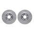 7512-59052 by DYNAMIC FRICTION COMPANY - Rotors-Drilled & Slotted-Silver w/ 5000 Advanced Brake Pads Incl Hdw