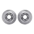 7512-59059 by DYNAMIC FRICTION COMPANY - Rotors-Drilled & Slotted-Silver w/ 5000 Advanced Brake Pads Incl Hdw