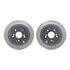 7512-59062 by DYNAMIC FRICTION COMPANY - Brake Rotor - Dimpled & Slotted - Silver w/5000 Brake Pads & HW Kit