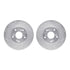 7512-59065 by DYNAMIC FRICTION COMPANY - Brake Rotor - Dimpled & Slotted - Silver w/5000 Brake Pads & HW Kit