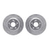 7512-59068 by DYNAMIC FRICTION COMPANY - Brake Rotor - Dimpled & Slotted - Silver w/5000 Brake Pads & HW Kit