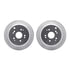 7512-59073 by DYNAMIC FRICTION COMPANY - Rotors-Drilled & Slotted-Silver w/ 5000 Advanced Brake Pads Incl Hdw