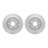 7512-59076 by DYNAMIC FRICTION COMPANY - Brake Rotor - Dimpled & Slotted - Silver w/5000 Brake Pads & HW Kit