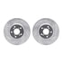 7512-59092 by DYNAMIC FRICTION COMPANY - Brake Rotor - Dimpled & Slotted - Silver w/5000 Brake Pads & HW Kit