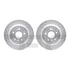 7512-59103 by DYNAMIC FRICTION COMPANY - Brake Rotor - Dimpled & Slotted - Silver w/5000 Brake Pads & HW Kit