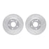 7512-59106 by DYNAMIC FRICTION COMPANY - Rotors-Drilled & Slotted-Silver w/ 5000 Advanced Brake Pads Incl Hdw