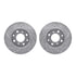 7512-59109 by DYNAMIC FRICTION COMPANY - Rotors-Drilled & Slotted-Silver w/ 5000 Advanced Brake Pads Incl Hdw