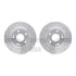 7512-59115 by DYNAMIC FRICTION COMPANY - Rotors-Drilled & Slotted-Silver w/ 5000 Advanced Brake Pads Incl Hdw