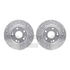 7512-59116 by DYNAMIC FRICTION COMPANY - Rotors-Drilled & Slotted-Silver w/ 5000 Advanced Brake Pads Incl Hdw