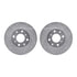 7512-59161 by DYNAMIC FRICTION COMPANY - Rotors-Drilled & Slotted-Silver w/ 5000 Advanced Brake Pads Incl Hdw