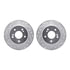 7512-63024 by DYNAMIC FRICTION COMPANY - Rotors-Drilled & Slotted-Silver w/ 5000 Advanced Brake Pads Incl Hdw