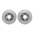 7512-63023 by DYNAMIC FRICTION COMPANY - Rotors-Drilled & Slotted-Silver w/ 5000 Advanced Brake Pads Incl Hdw