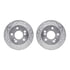 7512-63027 by DYNAMIC FRICTION COMPANY - Rotors-Drilled & Slotted-Silver w/ 5000 Advanced Brake Pads Incl Hdw