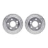 7512-63026 by DYNAMIC FRICTION COMPANY - Rotors-Drilled & Slotted-Silver w/ 5000 Advanced Brake Pads Incl Hdw