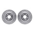 7512-63045 by DYNAMIC FRICTION COMPANY - Rotors-Drilled & Slotted-Silver w/ 5000 Advanced Brake Pads Incl Hdw