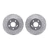 7512-63056 by DYNAMIC FRICTION COMPANY - Rotors-Drilled & Slotted-Silver w/ 5000 Advanced Brake Pads Incl Hdw