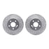 7512-63057 by DYNAMIC FRICTION COMPANY - Rotors-Drilled & Slotted-Silver w/ 5000 Advanced Brake Pads Incl Hdw