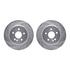 7512-63067 by DYNAMIC FRICTION COMPANY - Brake Rotor - Drilled & Slotted - Silver w/5000 Brake Pads & HW Kit