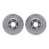 7512-63068 by DYNAMIC FRICTION COMPANY - Rotors-Drilled & Slotted-Silver w/ 5000 Advanced Brake Pads Incl Hdw