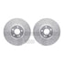 7512-63071 by DYNAMIC FRICTION COMPANY - Rotors-Drilled & Slotted-Silver w/ 5000 Advanced Brake Pads Incl Hdw