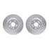 7512-63075 by DYNAMIC FRICTION COMPANY - Rotors-Drilled & Slotted-Silver w/ 5000 Advanced Brake Pads Incl Hdw