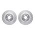 7512-63077 by DYNAMIC FRICTION COMPANY - Rotors-Drilled & Slotted-Silver w/ 5000 Advanced Brake Pads Incl Hdw