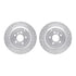 7512-63106 by DYNAMIC FRICTION COMPANY - Brake Rotor - Drilled & Slotted - Silver w/5000 Brake Pads & HW Kit