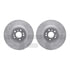 7512-63148 by DYNAMIC FRICTION COMPANY - Brake Rotor - Dimpled & Slotted - Silver w/5000 Brake Pads & HW Kit