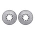 7512-63169 by DYNAMIC FRICTION COMPANY - Rotors-Drilled & Slotted-Silver w/ 5000 Advanced Brake Pads Incl Hdw