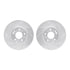 7512-63301 by DYNAMIC FRICTION COMPANY - Rotors-Drilled & Slotted-Silver w/ 5000 Advanced Brake Pads Incl Hdw