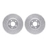 7512-63546 by DYNAMIC FRICTION COMPANY - Rotors-Drilled & Slotted-Silver w/ 5000 Advanced Brake Pads Incl Hdw