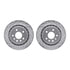 7512-65011 by DYNAMIC FRICTION COMPANY - Rotors-Drilled & Slotted-Silver w/ 5000 Advanced Brake Pads Incl Hdw