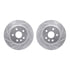 7512-65025 by DYNAMIC FRICTION COMPANY - Rotors-Drilled & Slotted-Silver w/ 5000 Advanced Brake Pads Incl Hdw