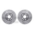 7512-65024 by DYNAMIC FRICTION COMPANY - Rotors-Drilled & Slotted-Silver w/ 5000 Advanced Brake Pads Incl Hdw