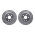 7512-65026 by DYNAMIC FRICTION COMPANY - Rotors-Drilled & Slotted-Silver w/ 5000 Advanced Brake Pads Incl Hdw