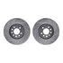 7512-65070 by DYNAMIC FRICTION COMPANY - Rotors-Drilled & Slotted-Silver w/ 5000 Advanced Brake Pads Incl Hdw