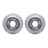 7512-67037 by DYNAMIC FRICTION COMPANY - Rotors-Drilled & Slotted-Silver w/ 5000 Advanced Brake Pads Incl Hdw