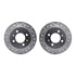 7512-67040 by DYNAMIC FRICTION COMPANY - Rotors-Drilled & Slotted-Silver w/ 5000 Advanced Brake Pads Incl Hdw