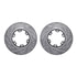 7512-67050 by DYNAMIC FRICTION COMPANY - Brake Rotor - Drilled & Slotted - Silver w/5000 Brake Pads & HW Kit