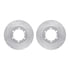 7512-67052 by DYNAMIC FRICTION COMPANY - Brake Rotor - Drilled & Slotted - Silver w/5000 Brake Pads & HW Kit