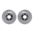 7512-67056 by DYNAMIC FRICTION COMPANY - Rotors-Drilled & Slotted-Silver w/ 5000 Advanced Brake Pads Incl Hdw