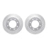 7512-67088 by DYNAMIC FRICTION COMPANY - Rotors-Drilled & Slotted-Silver w/ 5000 Advanced Brake Pads Incl Hdw