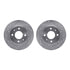 7512-67103 by DYNAMIC FRICTION COMPANY - Rotors-Drilled & Slotted-Silver w/ 5000 Advanced Brake Pads Incl Hdw