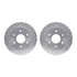 7512-67106 by DYNAMIC FRICTION COMPANY - Brake Rotor - Dimpled & Slotted - Silver w/5000 Brake Pads & HW Kit