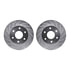 7512-67112 by DYNAMIC FRICTION COMPANY - Brake Rotor - Dimpled & Slotted - Silver w/5000 Brake Pads & HW Kit