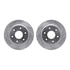 7512-67113 by DYNAMIC FRICTION COMPANY - Brake Rotor - Dimpled & Slotted - Silver w/5000 Brake Pads & HW Kit