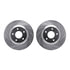 7512-67116 by DYNAMIC FRICTION COMPANY - Brake Rotor - Dimpled & Slotted - Silver w/5000 Brake Pads & HW Kit